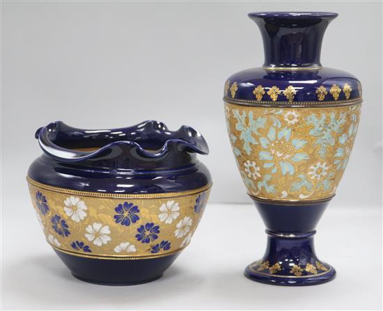 Two Royal Doulton Slaters patent vases